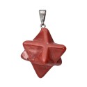 Pingente Merkaba de Jaspe Vermelho