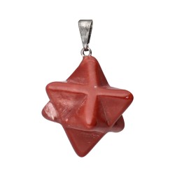 Ciondolo Merkaba in diaspro rosso