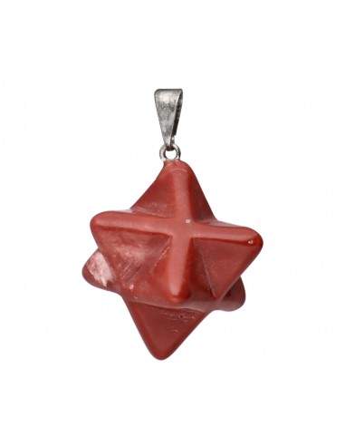 Pendente Merkaba in diaspro rosso