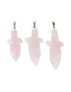 Colgante Espada de Cuarzo Rosa 2