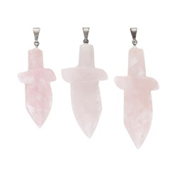 Collana Spada di Quarzo Rosa