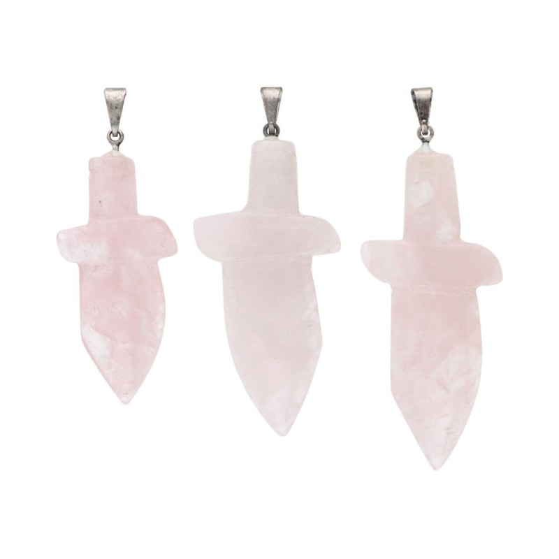 Collana Spada di Quarzo Rosa