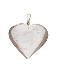 Pendentif coeur en quartz fumé