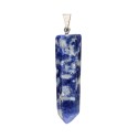 Pendentif en forme de pointe en sodalite