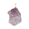 Pendentif en mica lépidolite brut - Plaqué argent