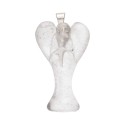 Pingente de anjo em quartzo fumado