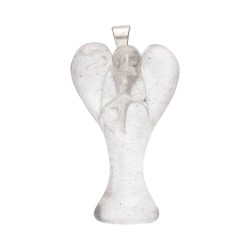 Ciondolo a forma di angelo in quarzo fumé