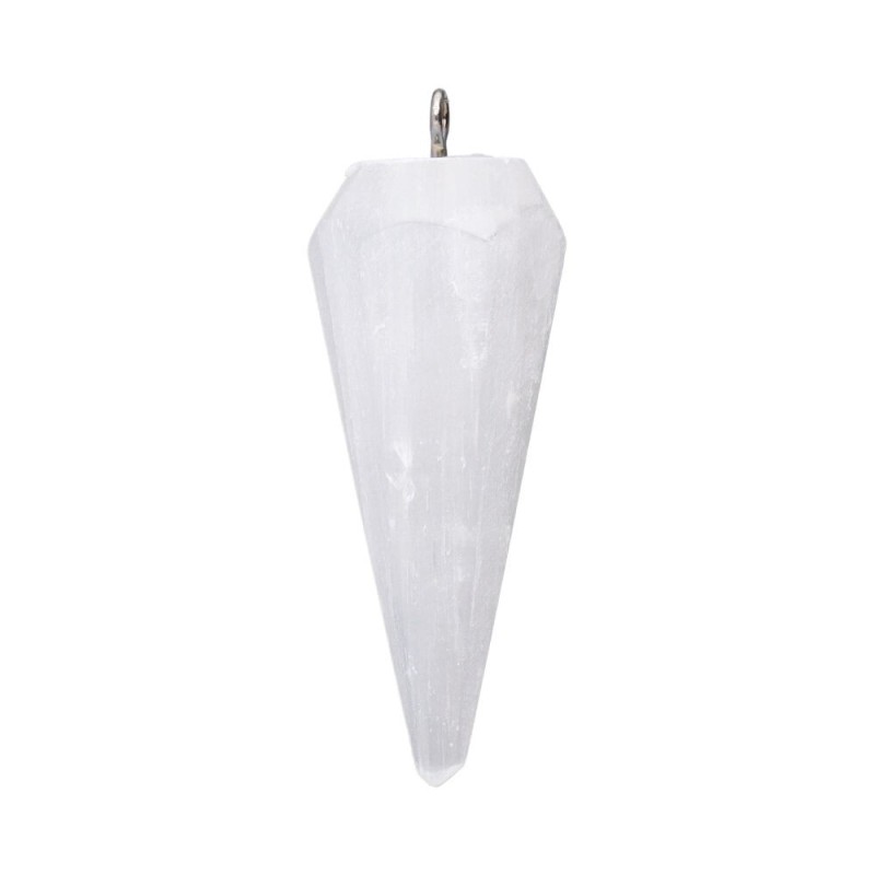 Pendente in Selenite Punta Faccettata