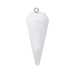 Pendente in Selenite Punta Faccettata