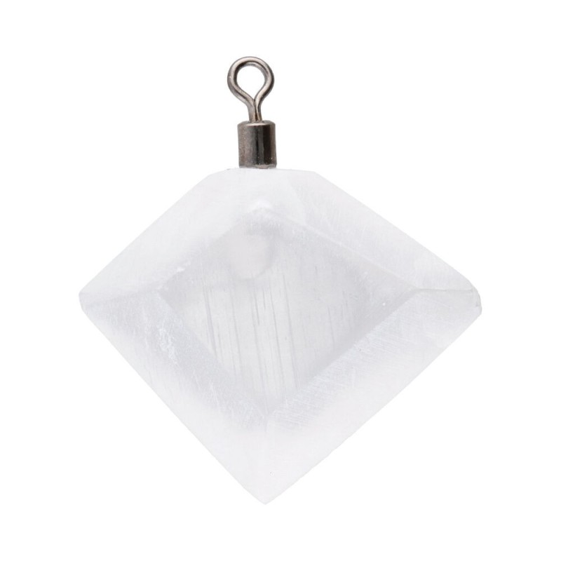 Pendente di Selenite Rombo