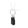 Detachable Rough Tourmaline Pendant in Silver Plating