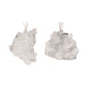 Silver Plated Quartz Druse Pendant