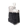 Rough Black Tourmaline Pendant 2 in Silver Plating