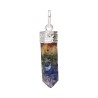 Pendente Punta di Resina con Chakras Stile Orgonite
