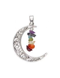 Moon Pendant with Chakra...