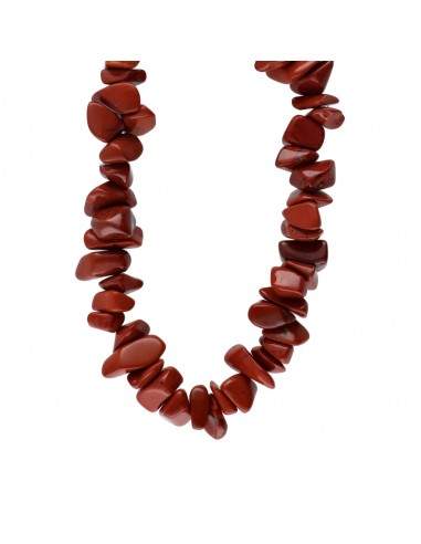 Collier en chips de jaspe rouge