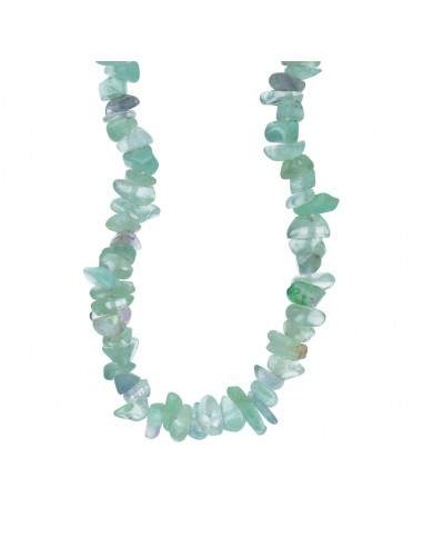 Collana con chip di fluorite verde