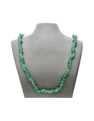 Collana con chip di quarzo verde -...