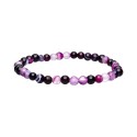 Bracelet d'Agate Lilas pour enfants teinté 4mm
