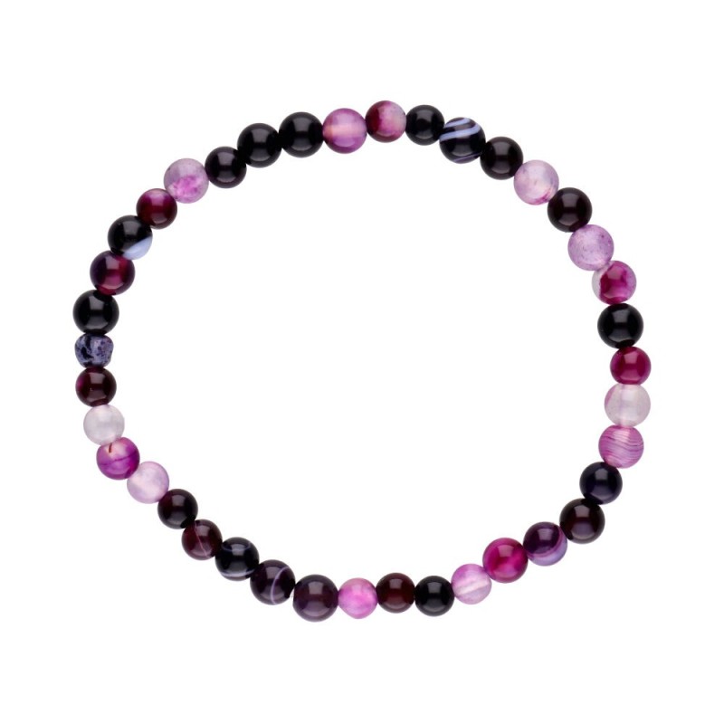 Bracciale Infantile in Agata Viola Tinta 4mm