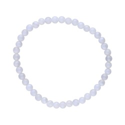 Bracciale in Calcedonio Blu 4mm