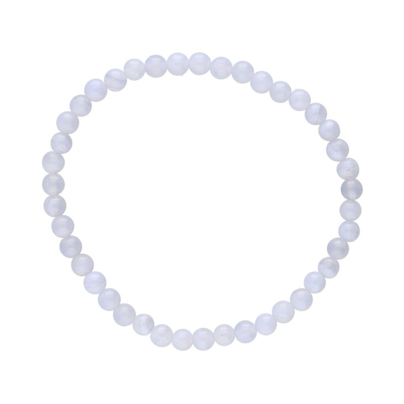 Bracciale in Calcedonio Blu 4mm