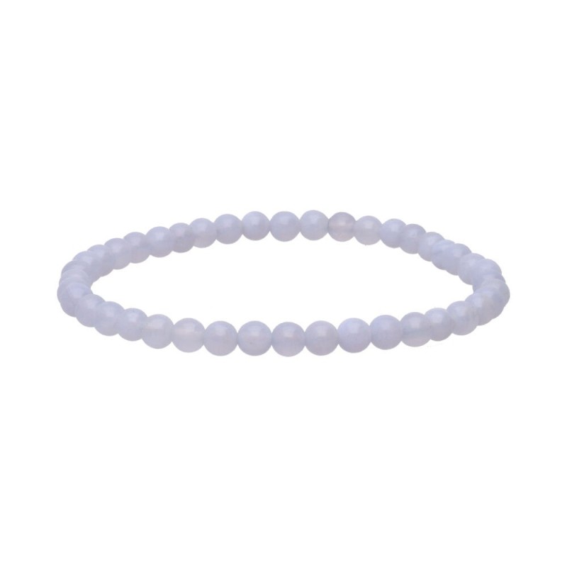 Bracciale in Calcedonio Blu 4mm