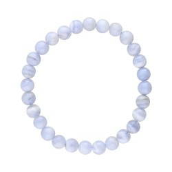 Bracciale in Calcedonio Blu 6mm
