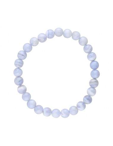 Bracciale in Calcedonia Blu 6mm
