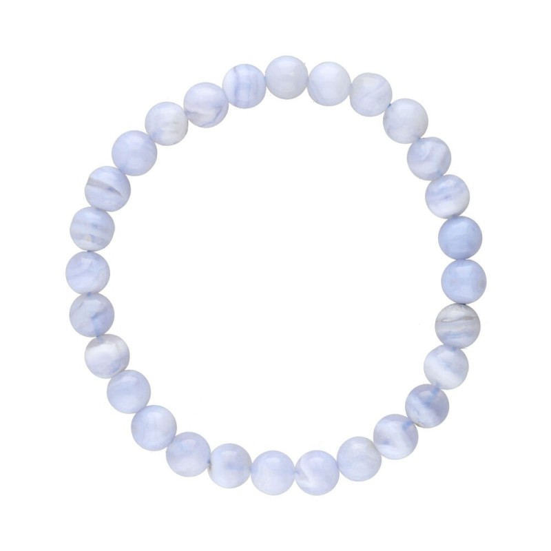 Bracciale in Calcedonio Blu 6mm