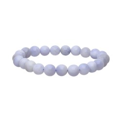 Bracciale in Calcedonio Blu 8mm