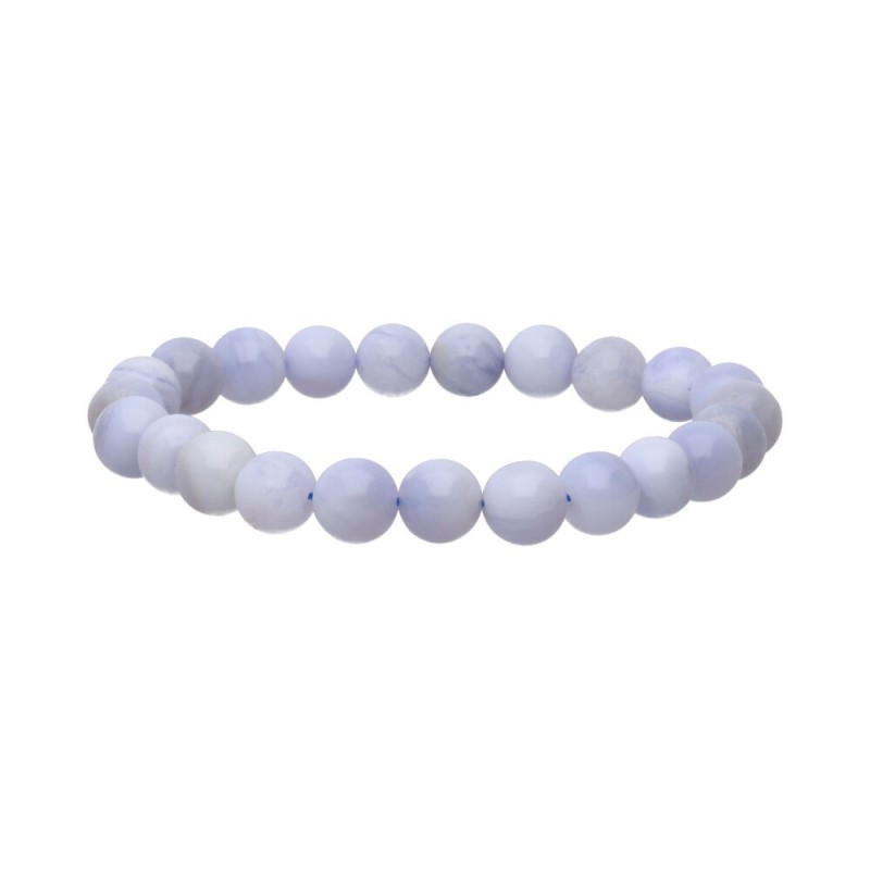 Bracciale in Calcedonio Blu 8mm