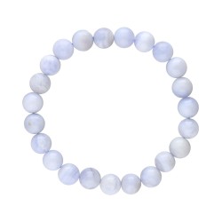 Bracciale in Calcedonio Blu 8mm