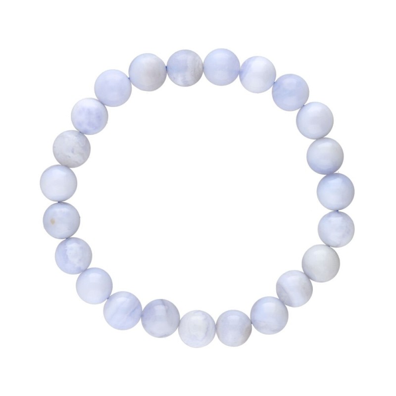 Bracciale in Calcedonio Blu 8mm