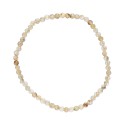 Bracelet de Quartz Rutilé à facettes 3mm