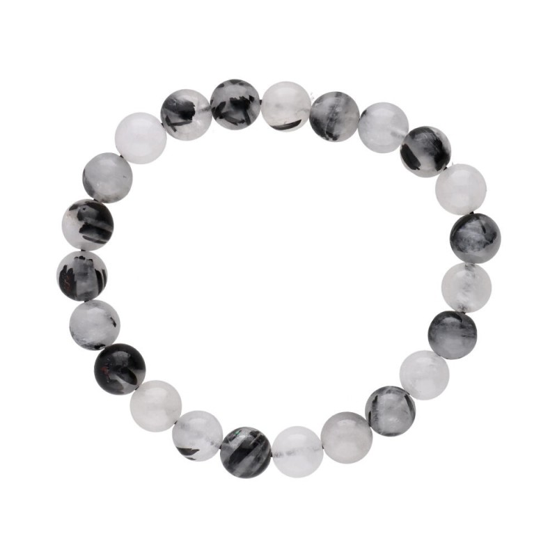 Bracciale in Quarzo Turmalinato 8mm