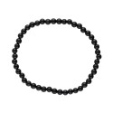 Pulseira de obsidiana bola lisa 4mm