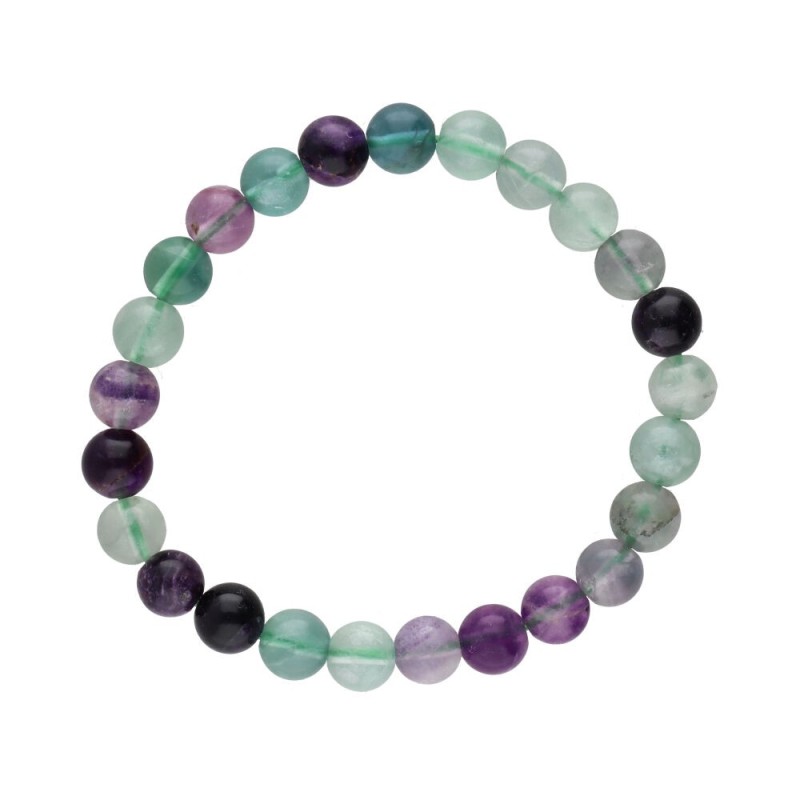 Bracciale in Fluorite Arcobaleno Verde 8mm