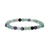 Bracelet de Fluorite arc-en-ciel verte 6mm