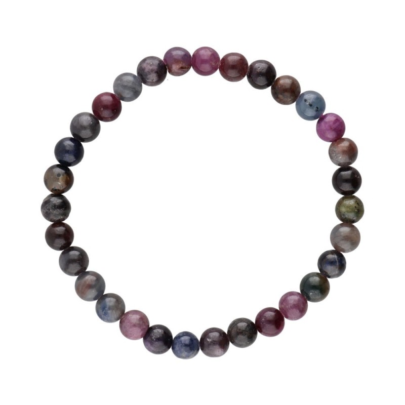Bracciale di Zaffiro Multicolore 6mm