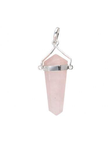 Colgante Biterminato di Quarzo Rosa...