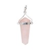 Sterling Silver Plated Rose Quartz Pendant