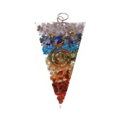 Pendente Triangolo di Resina con Chakra