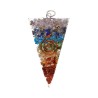 Resin Triangle with Chakras Pendant