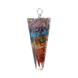 Pendente Triangolo di Resina con Chakra