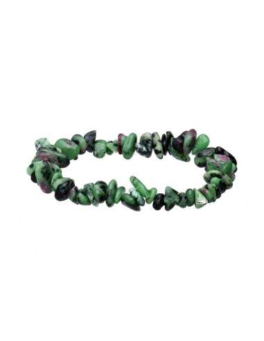 Bracciale Chip di Zoisite con Rubino