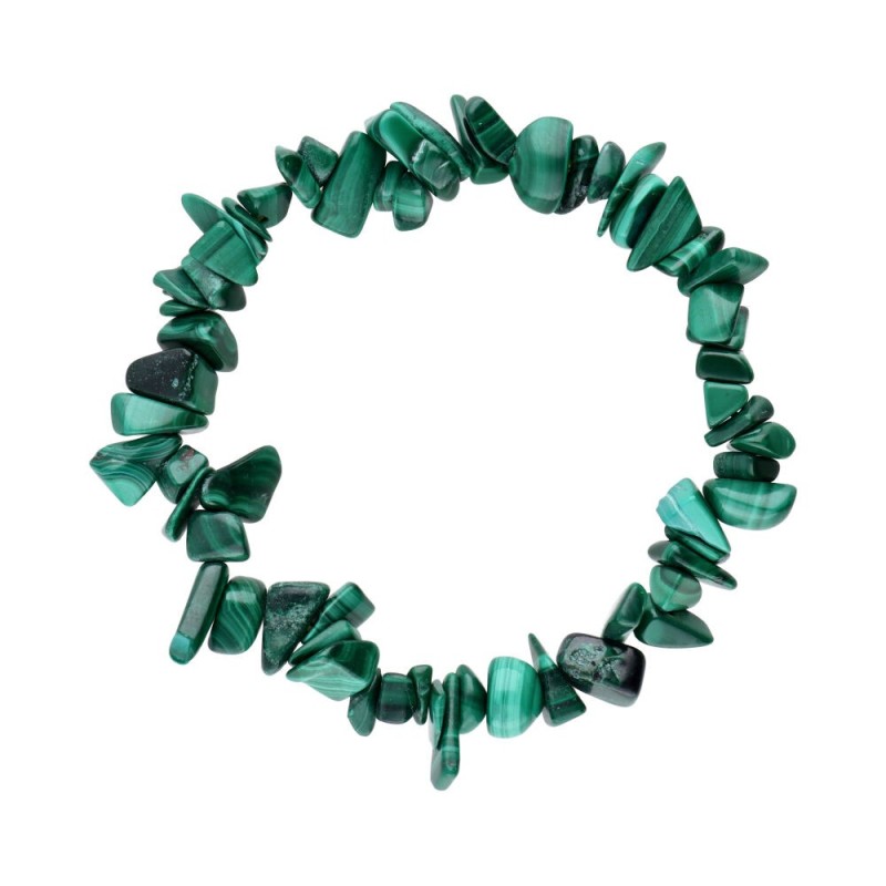 Bracciale con chip di malachite