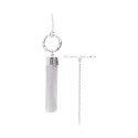 Detachable Rough Selenite Pendant in Silver Plating