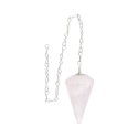 Pendule en quartz rose facetté (2)