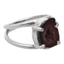 Bague géodino en agate et argent 925 (1C)